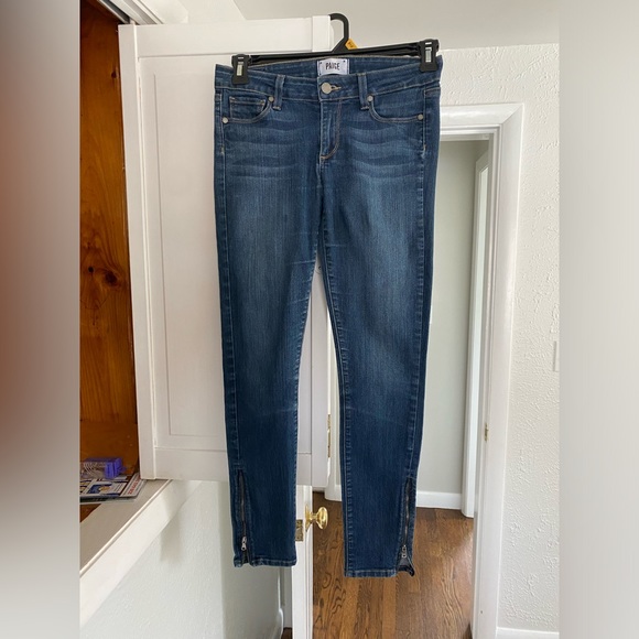 Gently used Paige Verdigo Ankle Zip Jeans-27 - Picture 11 of 12
